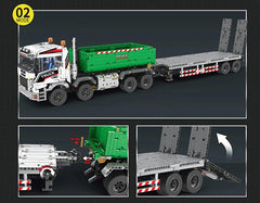 Dump Truck w/ Trailer s set, compatible with Lego