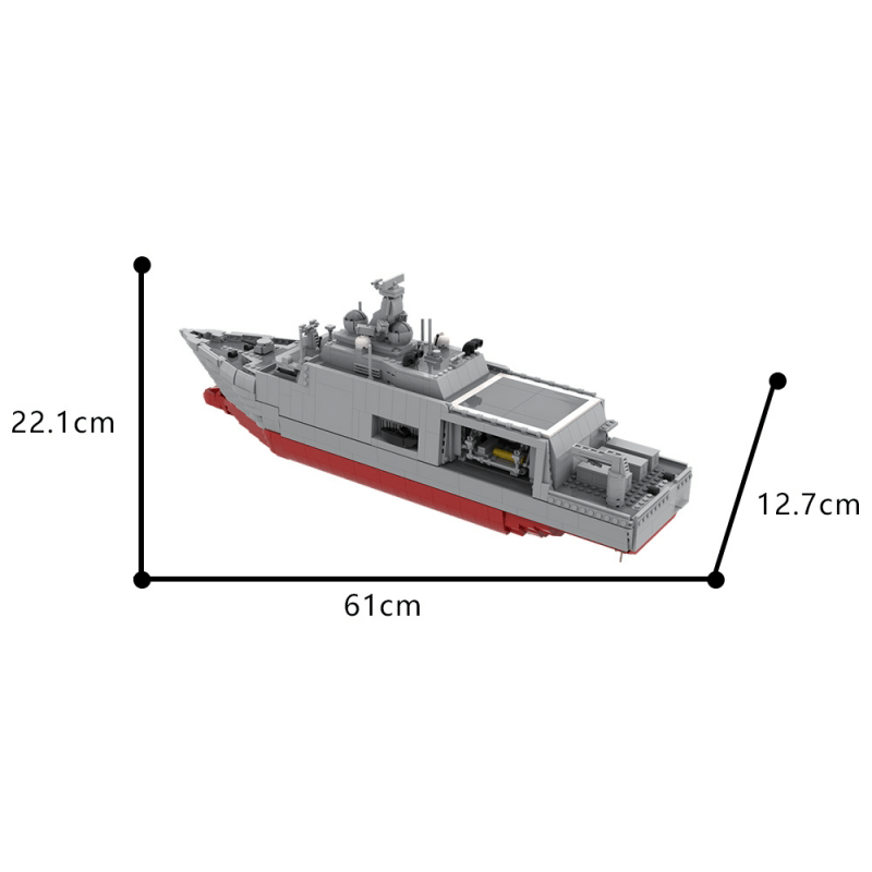 Dutch Navy City-Class Mine Countermeasures Vessel 1921pcs - Building Blocks set - Turbo Moc