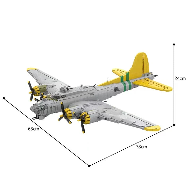 Boeing B-17 Flying Fortress - Premium Building Blocks | Turbo Moc