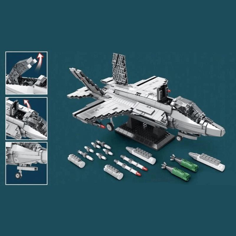 F-35 Lightning II 1599pcs - Building Blocks set - Turbo Moc