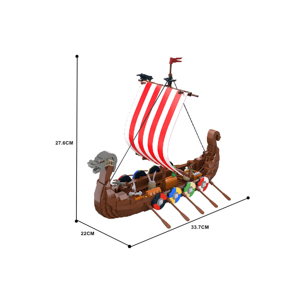 Viking Pirate Longship MOC 568pcs