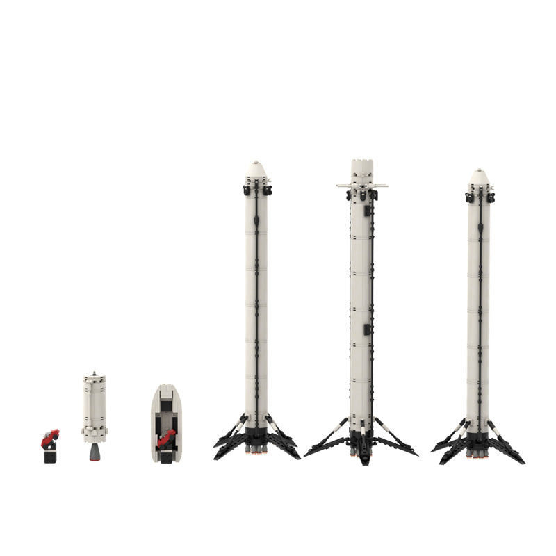 Falcon Heavy Rocket 713pcs - Building Blocks set - Turbo Moc