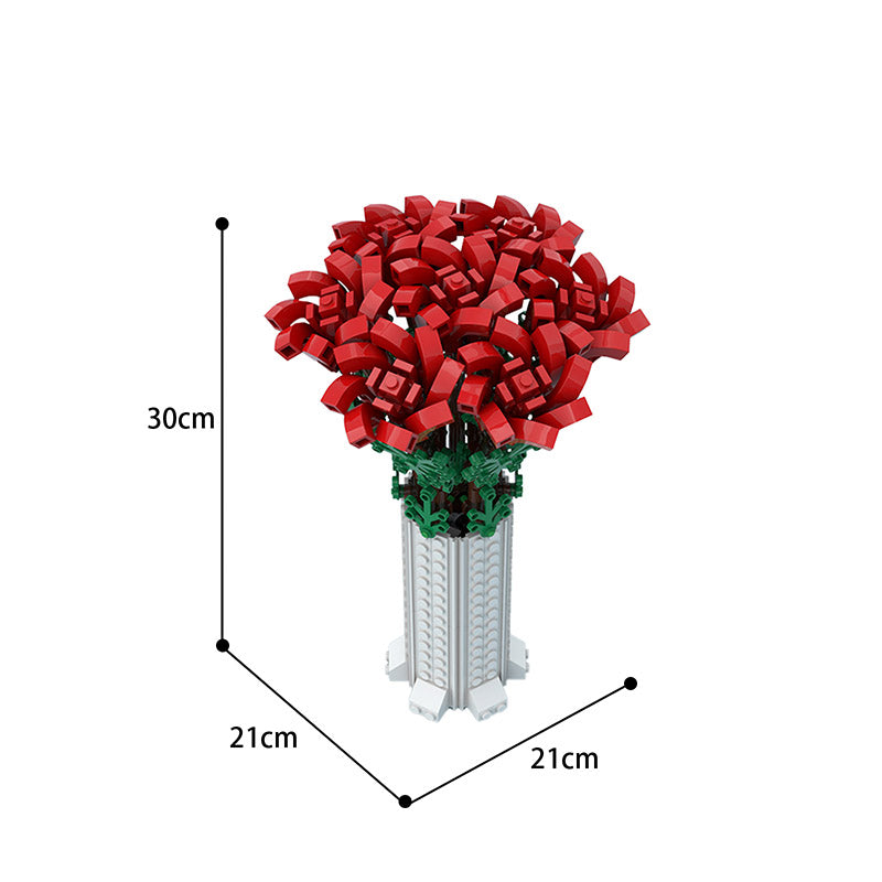 Flower Bouquet with Vase 443pcs - Building Blocks set - Turbo Moc