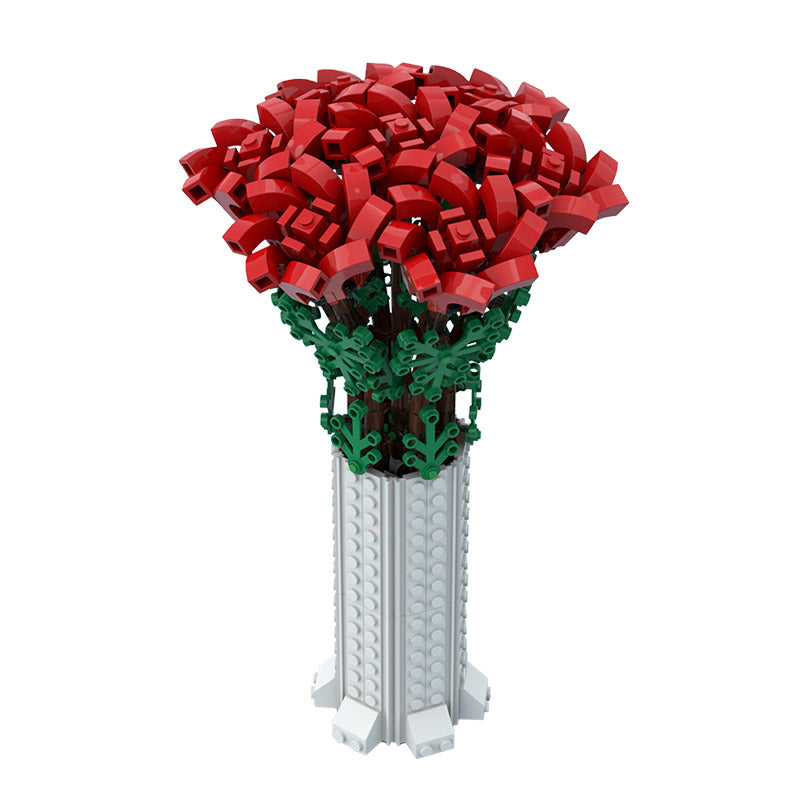 Flower Bouquet with Vase - Building Blocks Set | Turbo Moc