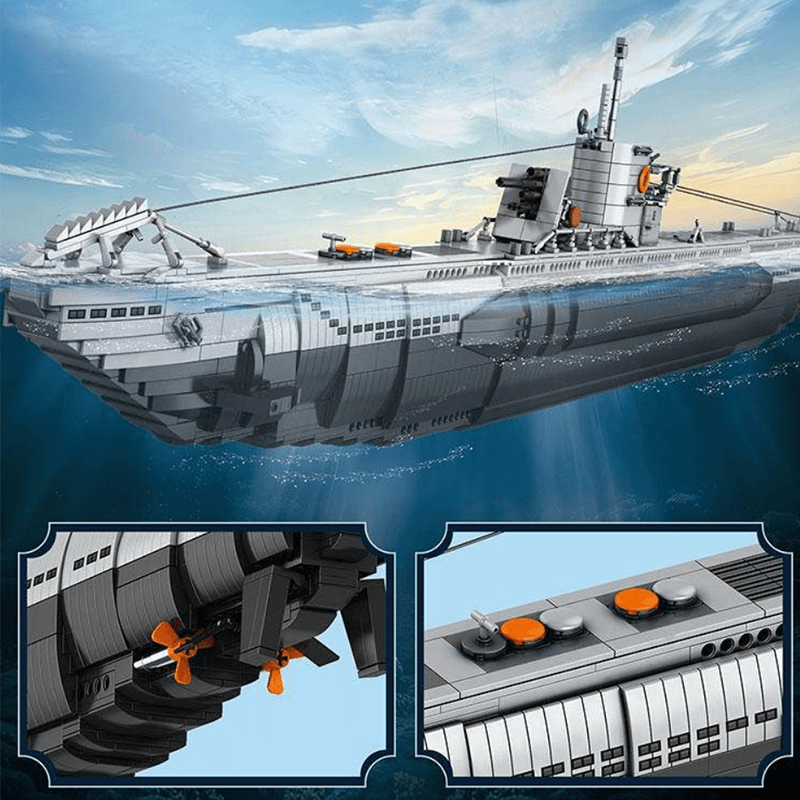 German U Boat 3986pcs - Building Blocks set - Turbo Moc