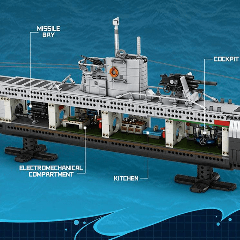 German U Boat 3986pcs - Building Blocks set - Turbo Moc