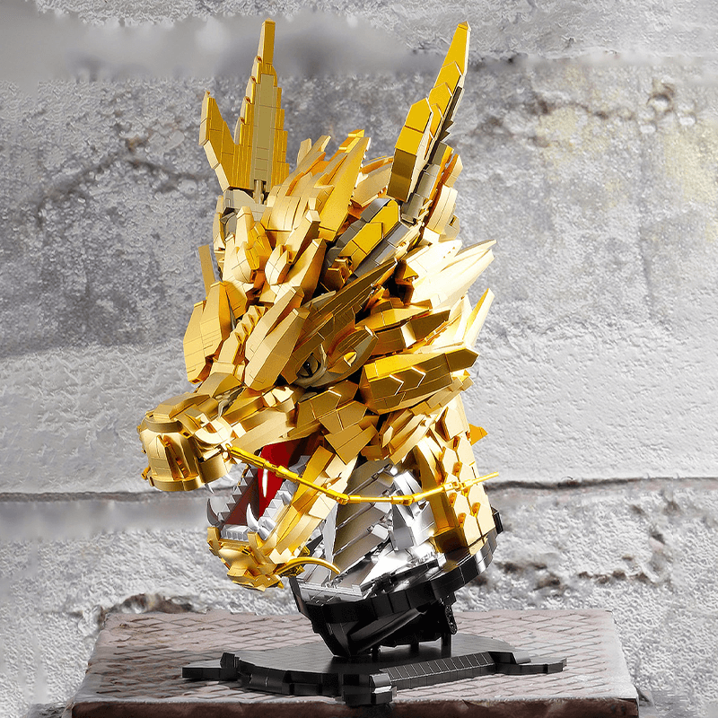 Gold Edition Dragon Head 2571pcs - Building Blocks set - Turbo Moc