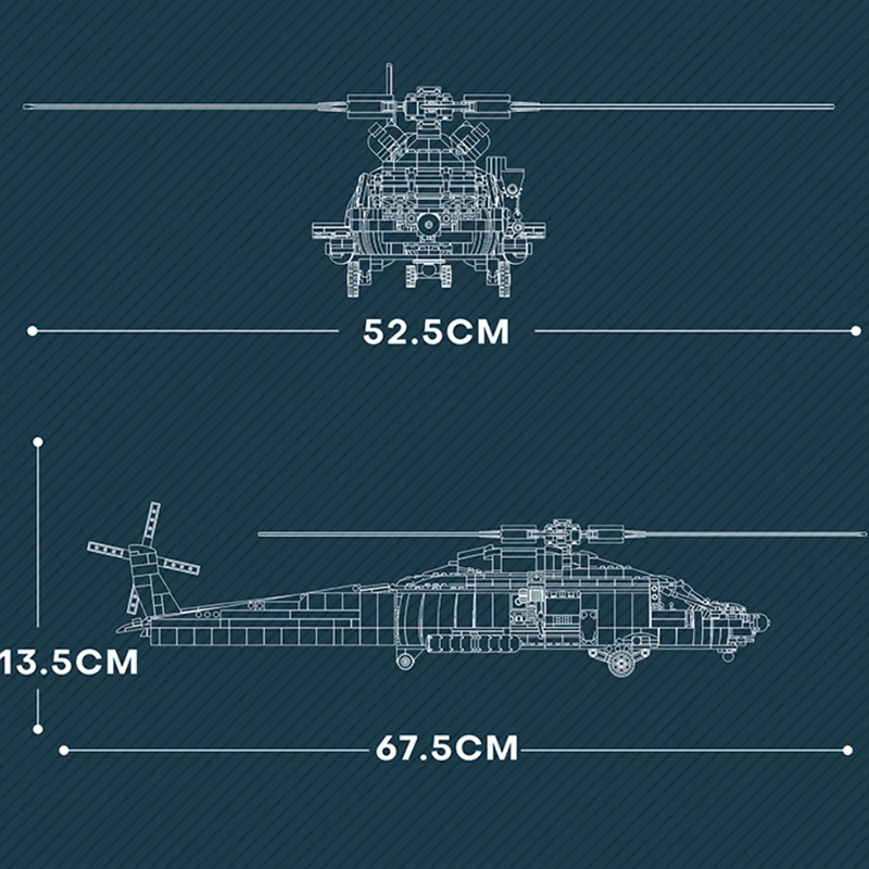 HH-60J Search And Rescue Aircraft 1136pcs - Building Blocks set - Turbo Moc