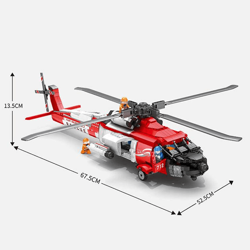 HH-60J Search And Rescue Aircraft 1136pcs - Building Blocks set - Turbo Moc