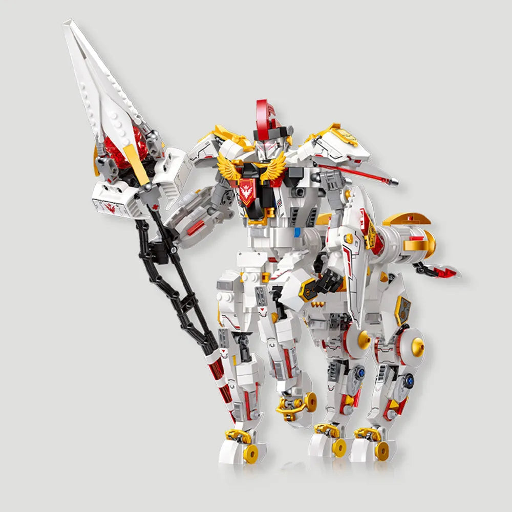 Deformation Silver Wing Cavalary Robot Bricks Toys - Building Blocks set compatible Lego - Turbo Moc