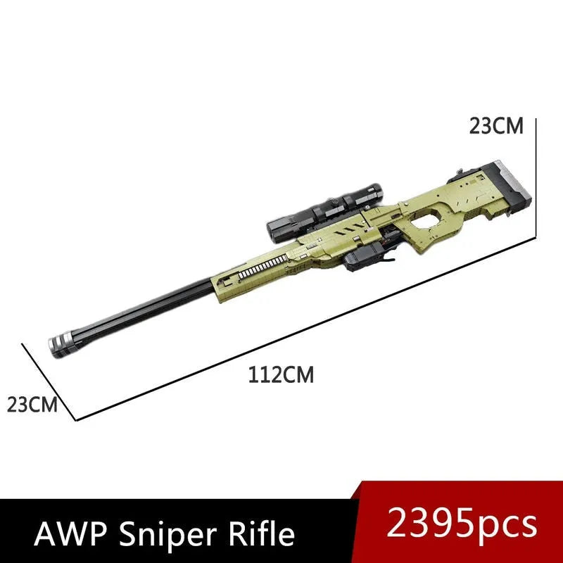 Super AWP Sniper Rifle Gun - Building Blocks set compatible Lego - Turbo Moc