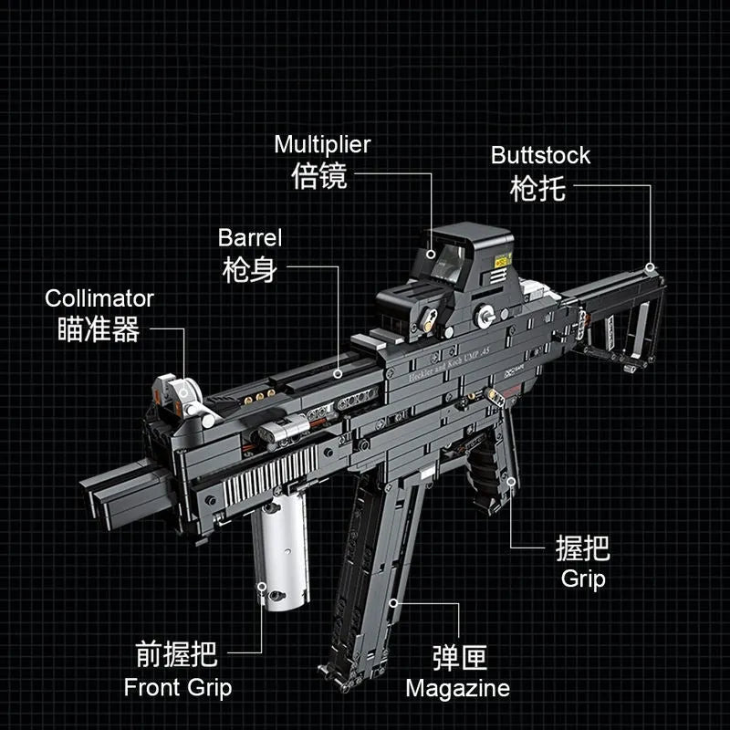 UMP45 SMG Gun - Building Blocks set compatible Lego - Turbo Moc