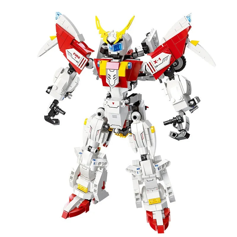 Super Deformed Flaming Meteor Mecha Robot Warrior Bricks Toy - Building Blocks set compatible Lego - Turbo Moc