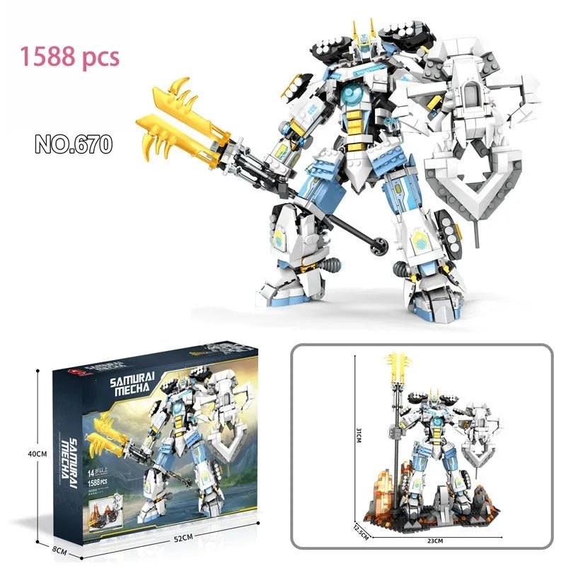 Samurai Titan Warrior Mecha Bricks Toys - Building Blocks set compatible Lego - Turbo Moc