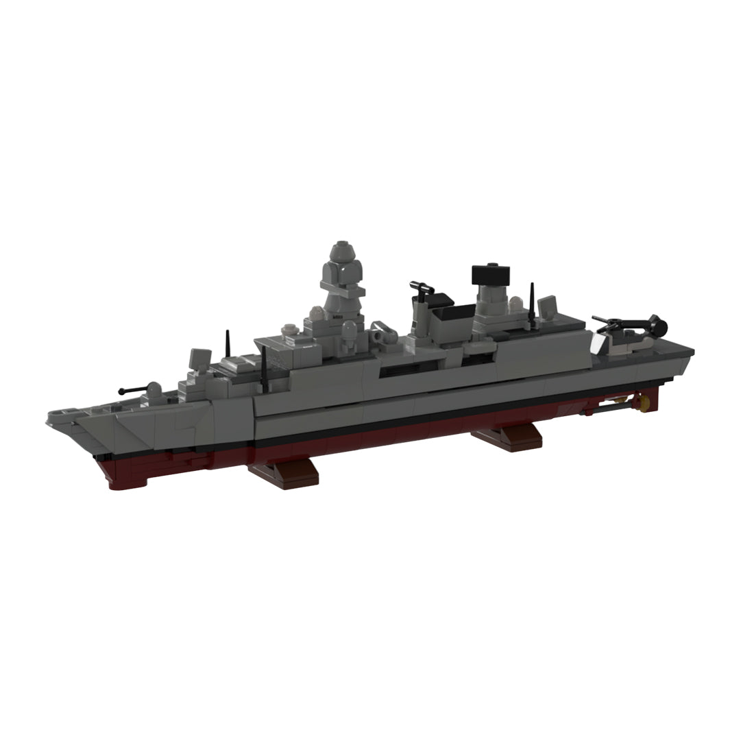 Image of Scale German F-124 Sachsen-Class Frigate 383Pcs - 1-485-scale-german-f-124-sachsen-class-frigate