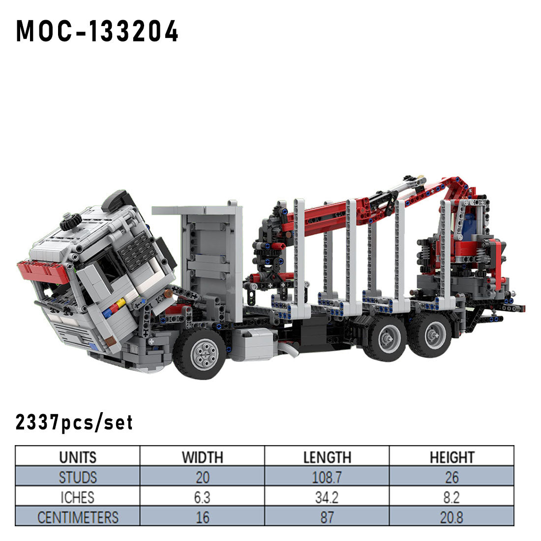 Image of product moc-133204-190-42-logging-truck