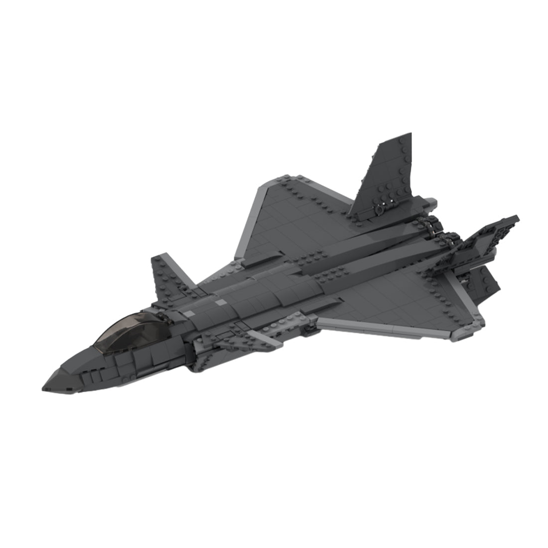 Image of Chengdu J-20 Fighter Jet Aircraft 896Pcs - moc-141153-chengdu-j-20-fighter-jet-aircraft