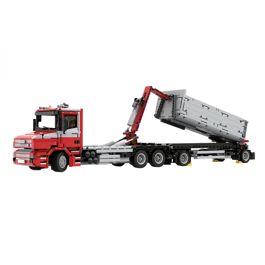 Image of Scania T114 3 Axles Hookloader With Trailer 3116Pcs - moc-147918-scania-t114-3-axles-hookloader-with-trailer