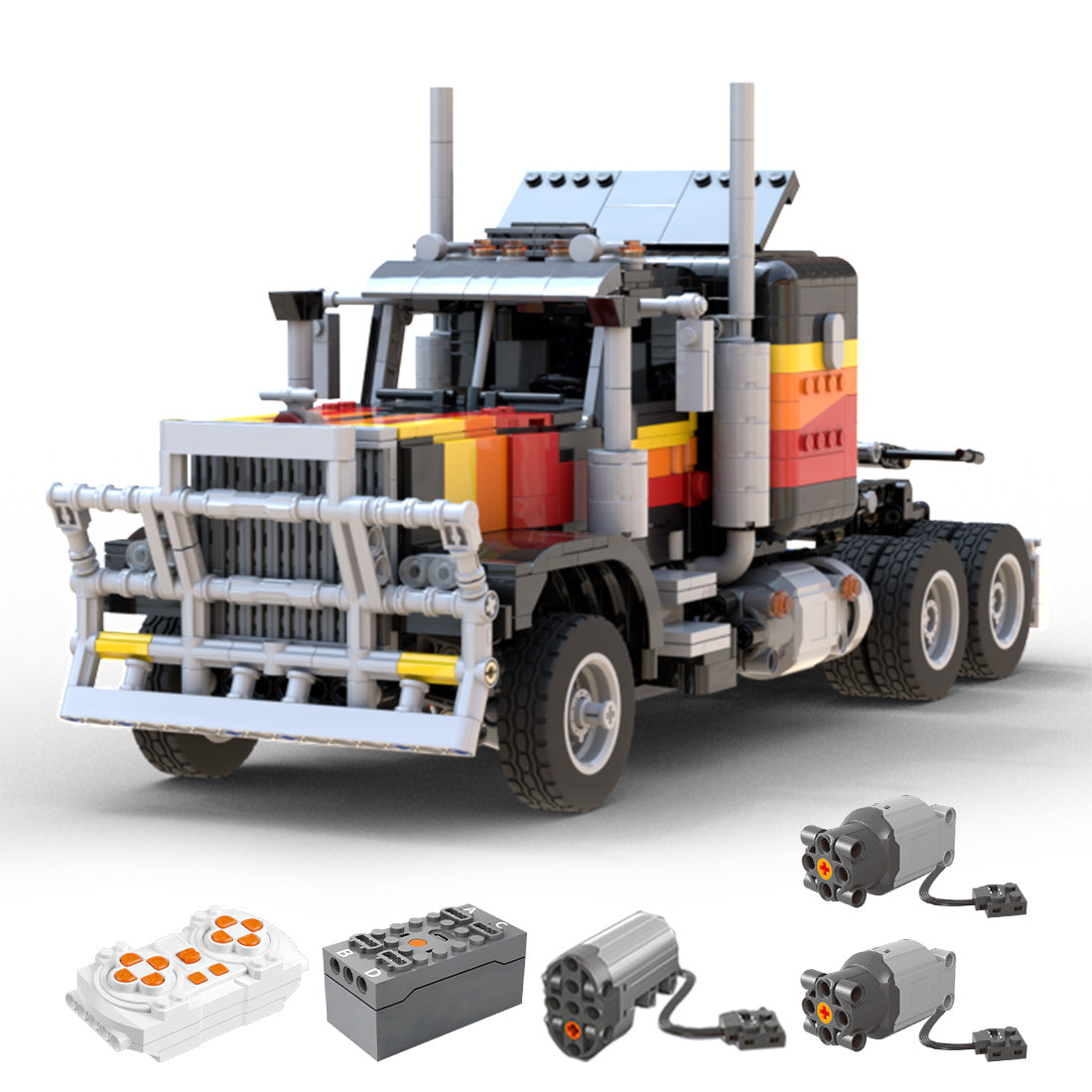 Image of Rc Peterbilt 359 "Outback" Semi Truck 1608Pcs - moc-138757-rc-peterbilt-359-outback-semi-truck