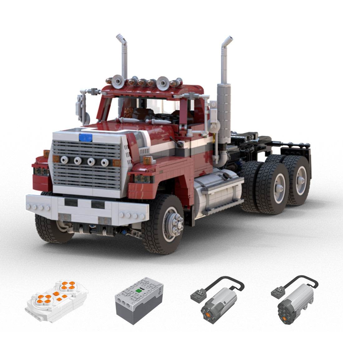 Image of 1/17 Rc Ford Ltl9000 6X6 Sattelschlepper 2208Pcs - moc-149840-1-17-rc-ford-ltl9000-6x6-sattelschlepper