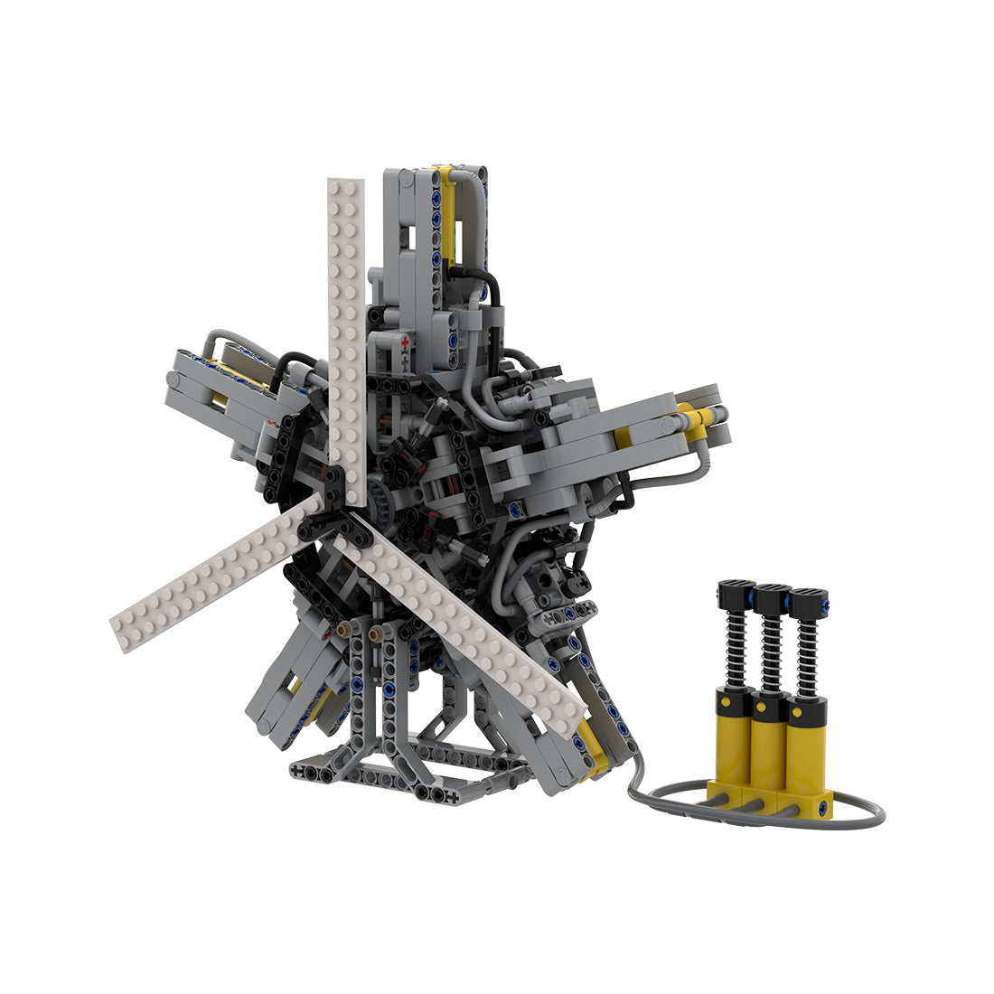 Image of 5-Cylinder Pneumatic Star Engine 872Pcs - moc-39694-5-cylinder-pneumatic-star-engine