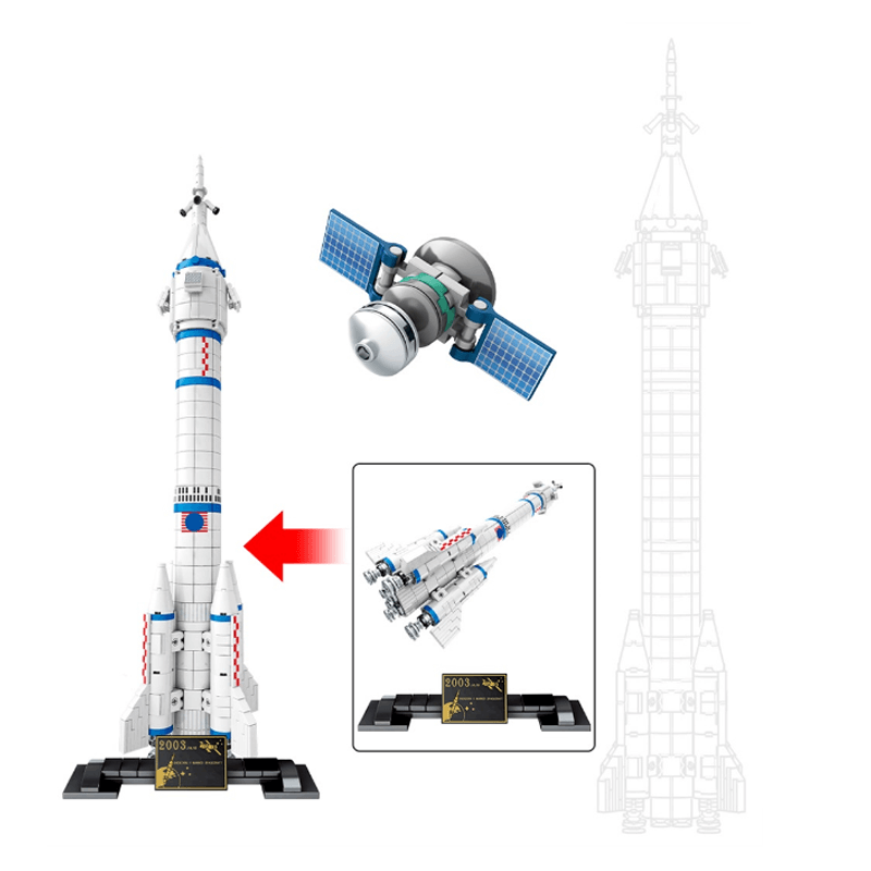 Long March 2F Launch Vehicle 903pcs - Building Blocks set - Turbo Moc