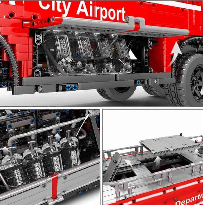 Luchthaven reddingsvoertuig met afstandsbediening s set, compatible with Lego