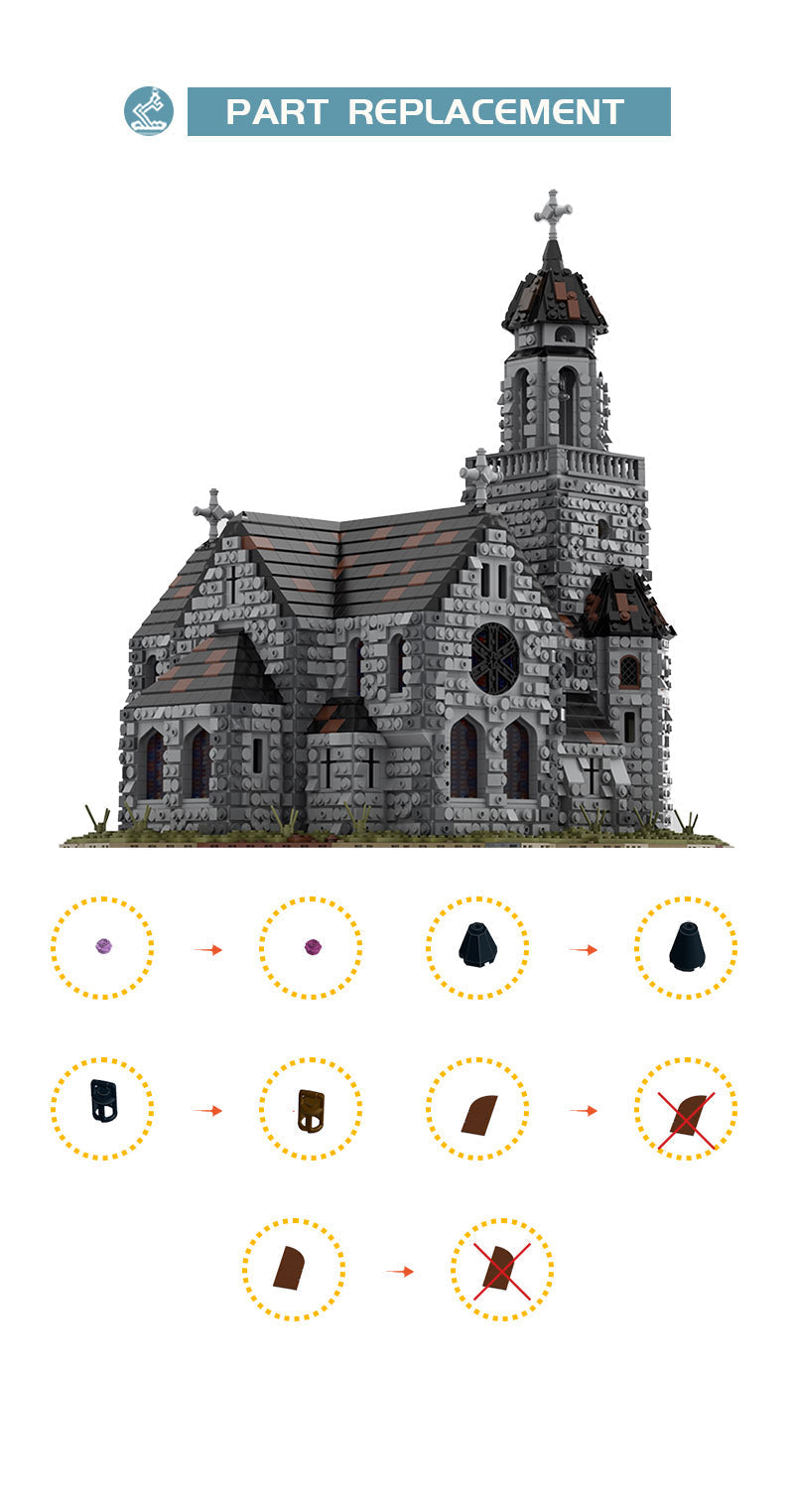 Medieval Cathedral 6675pcs - Building Blocks set - Turbo Moc