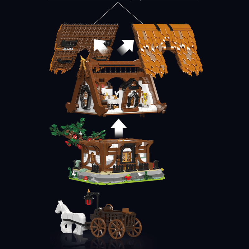 Medieval Wooden Cabin 2191pcs - Building Blocks set - Turbo Moc