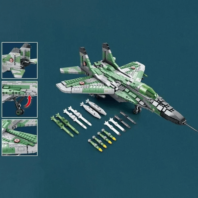 MiG Gurevich MIG-29 Fighter 1386pcs - Building Blocks set - Turbo Moc