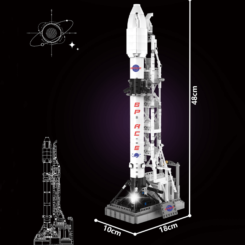 Moon Landing Program Rocket X 868pcs - Building Blocks set - Turbo Moc