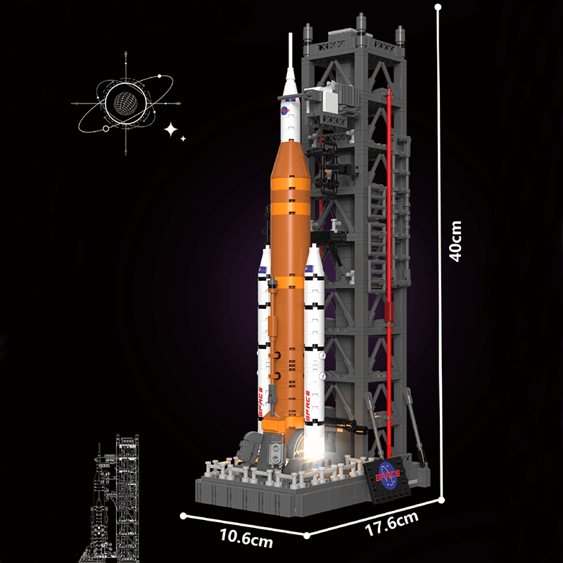 Moon landing: SLS Space Launch System 907pcs - Building Blocks set - Turbo Moc