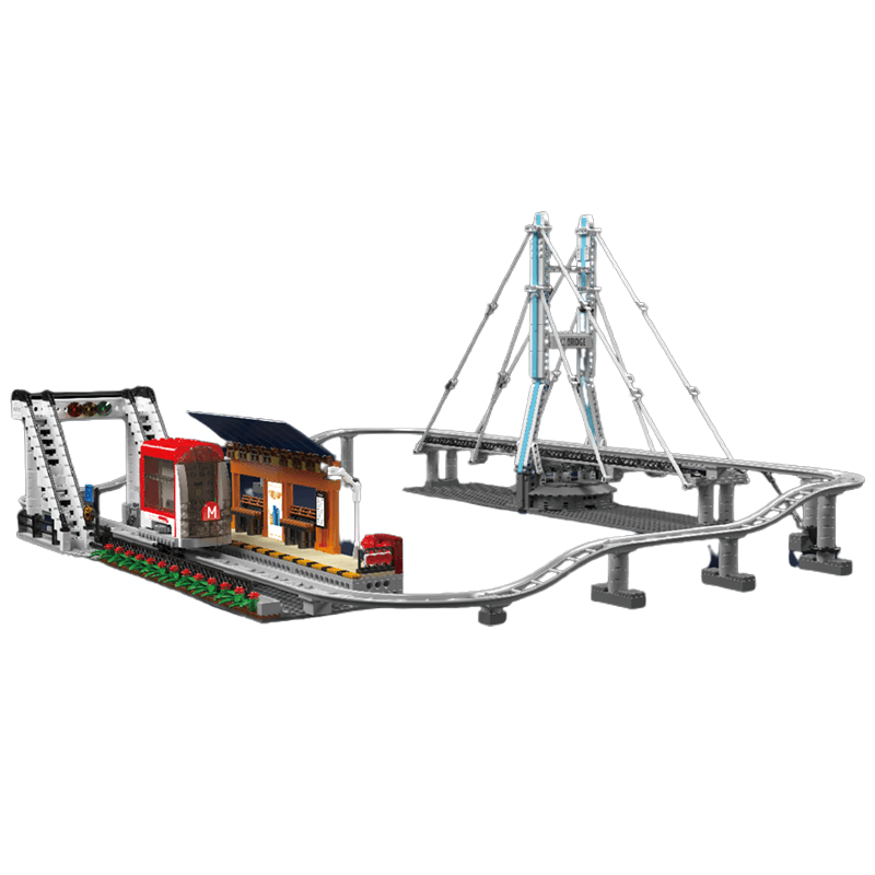 Motorised Monorail 1487pcs - Building Blocks set - Turbo Moc