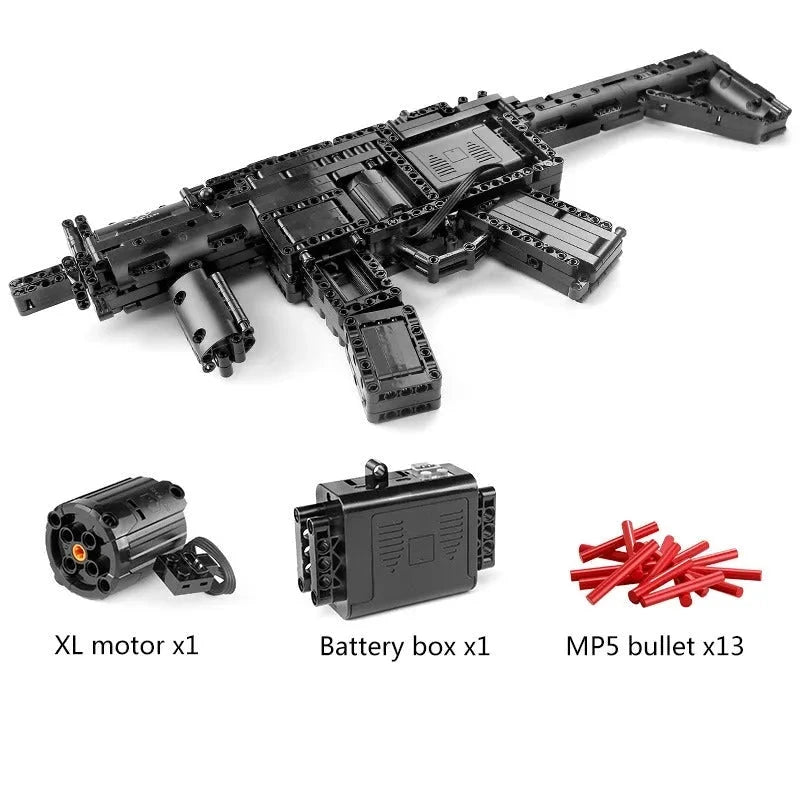 Military Motorized MP5 SMG - Building Blocks set compatible Lego - Turbo Moc