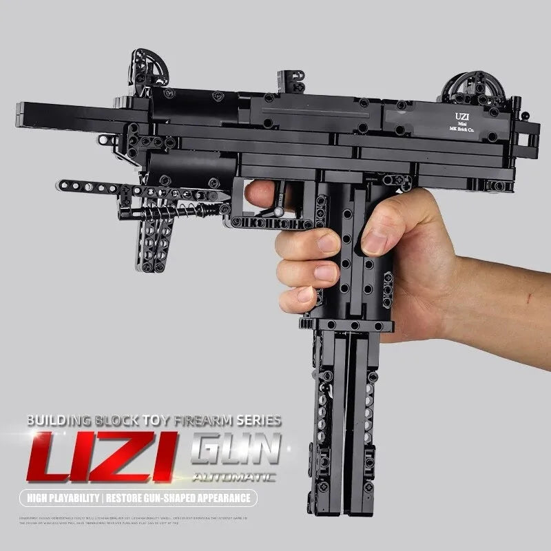 UZI SMG Sub Machine Gun - Building Blocks set compatible Lego - Turbo Moc