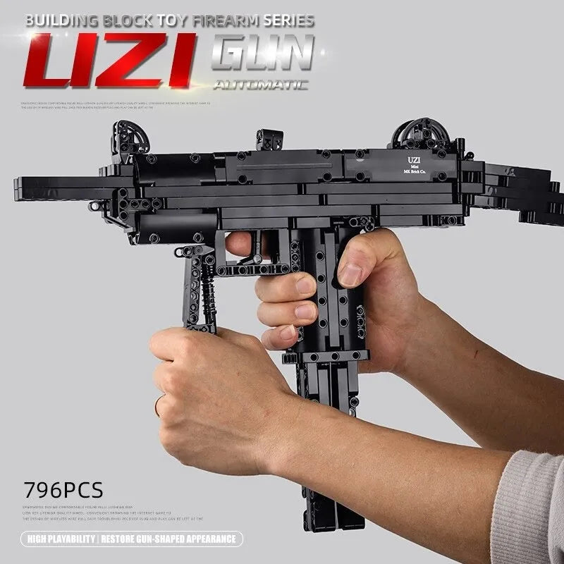 UZI SMG Sub Machine Gun - Building Blocks set compatible Lego - Turbo Moc