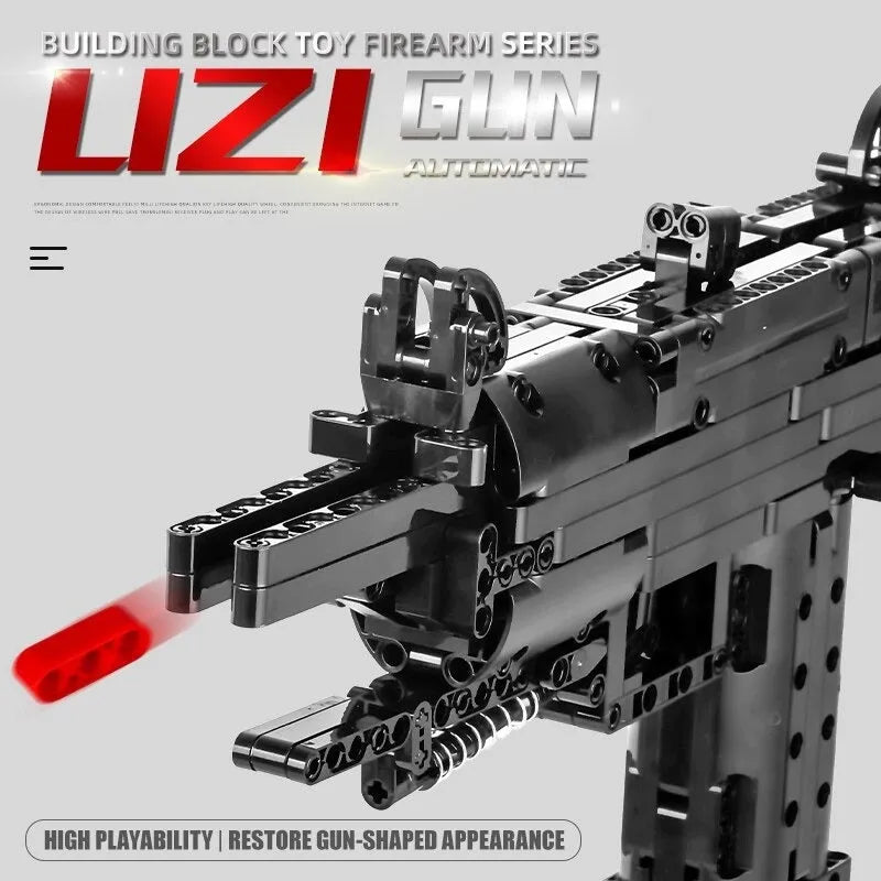 UZI SMG Sub Machine Gun - Building Blocks set compatible Lego - Turbo Moc