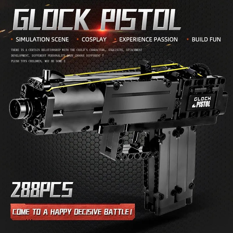 Glock Pistol Gun - Building Blocks set compatible Lego - Turbo Moc