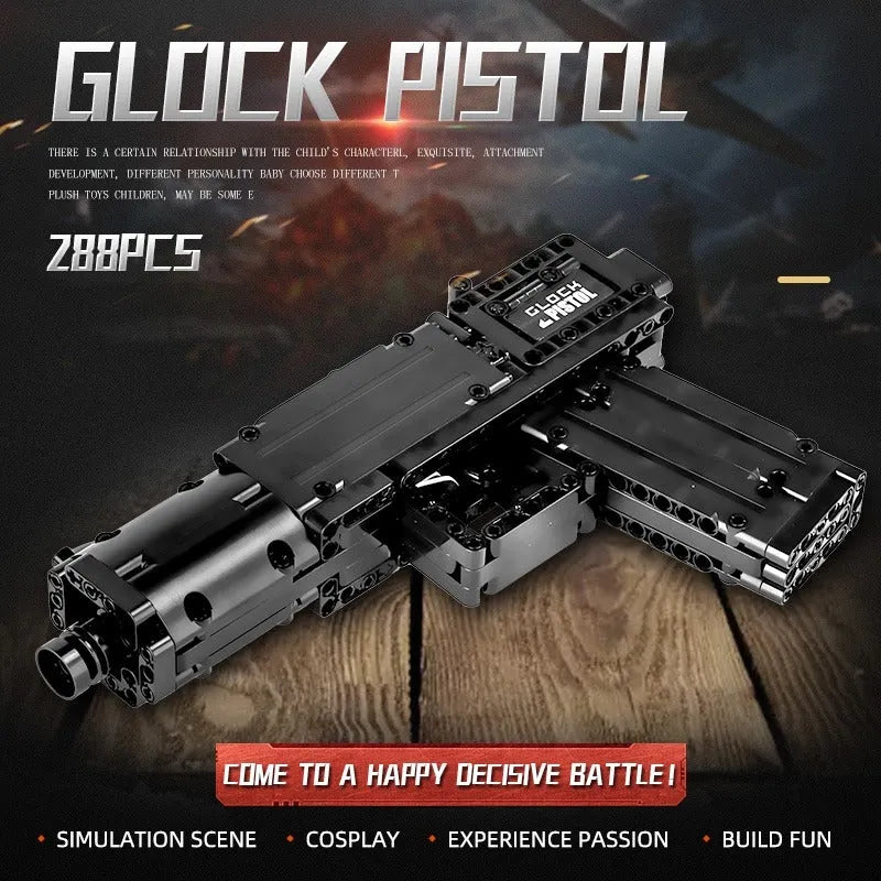 Glock Pistol Gun - Building Blocks set compatible Lego - Turbo Moc