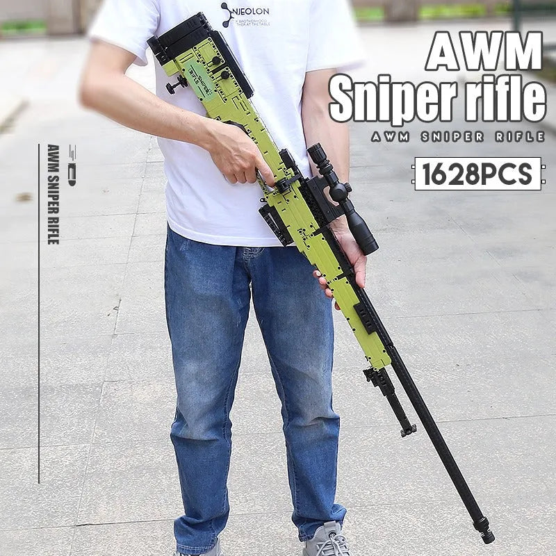 Military AWM Sniper Rifle Gun - Building Blocks set compatible Lego - Turbo Moc