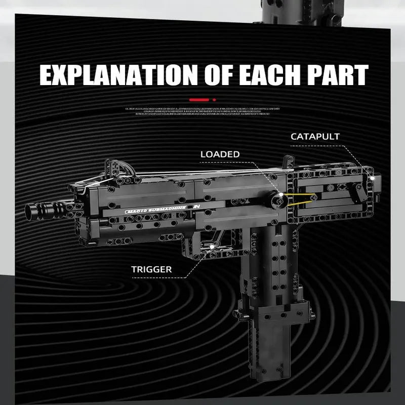 Ingram M10 Sub Machine Gun - Building Blocks set compatible Lego - Turbo Moc