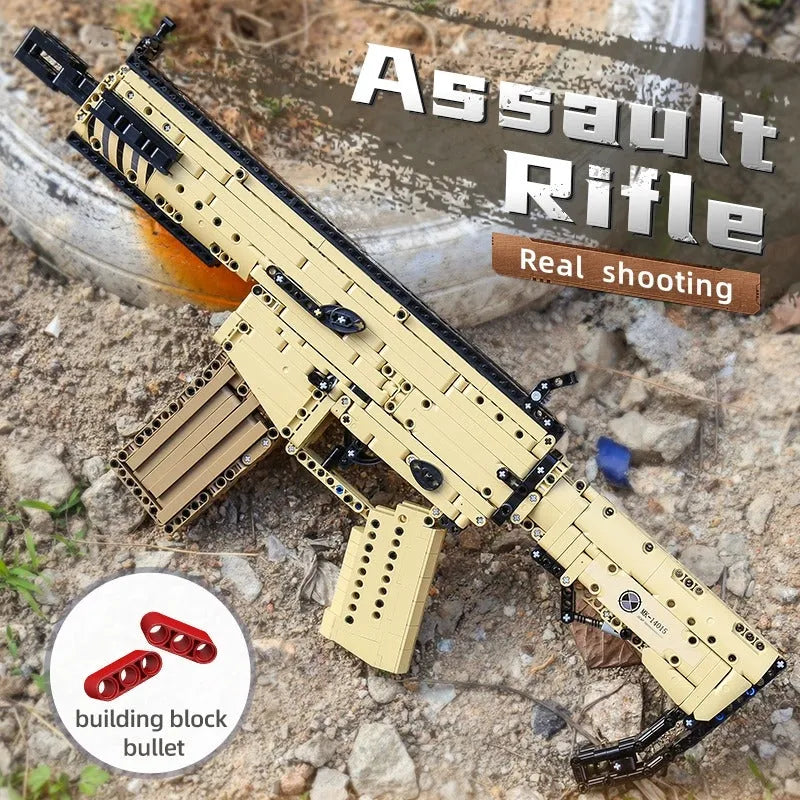 Military Scar Assault Rifle - Building Blocks set compatible Lego - Turbo Moc