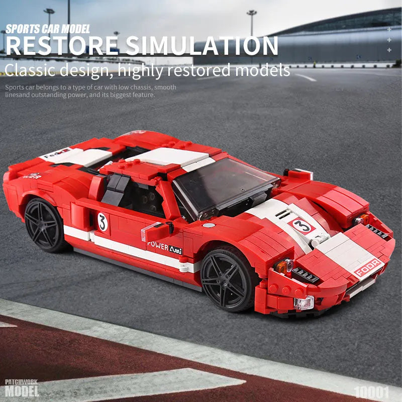 2005 Ford GT Racing - Building Blocks set compatible Lego - Turbo Moc