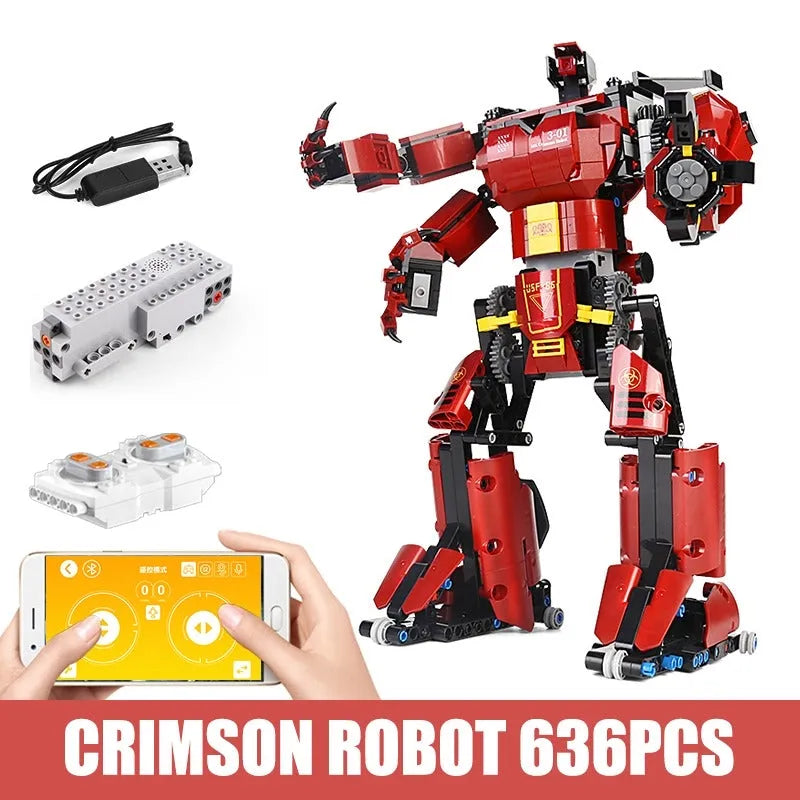 Tech RC Motorized Crimson Beast Robot Bricks Toy 15038 - Building Blocks set compatible Lego - Turbo Moc