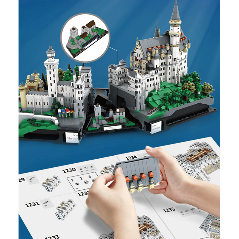 Neuschwanstein Castle 7437pcs - Building Blocks set - Turbo Moc