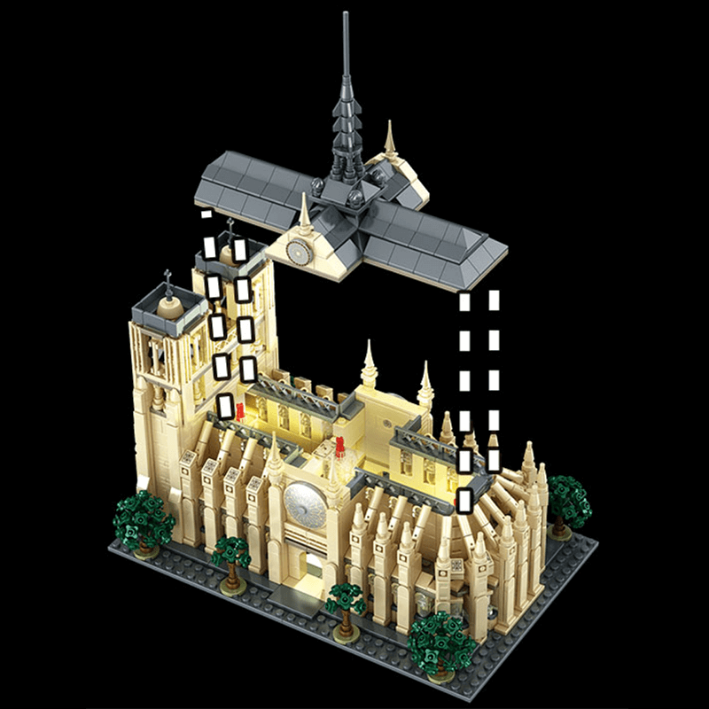 Notre Dame Cathedral 1756pcs - Building Blocks set - Turbo Moc