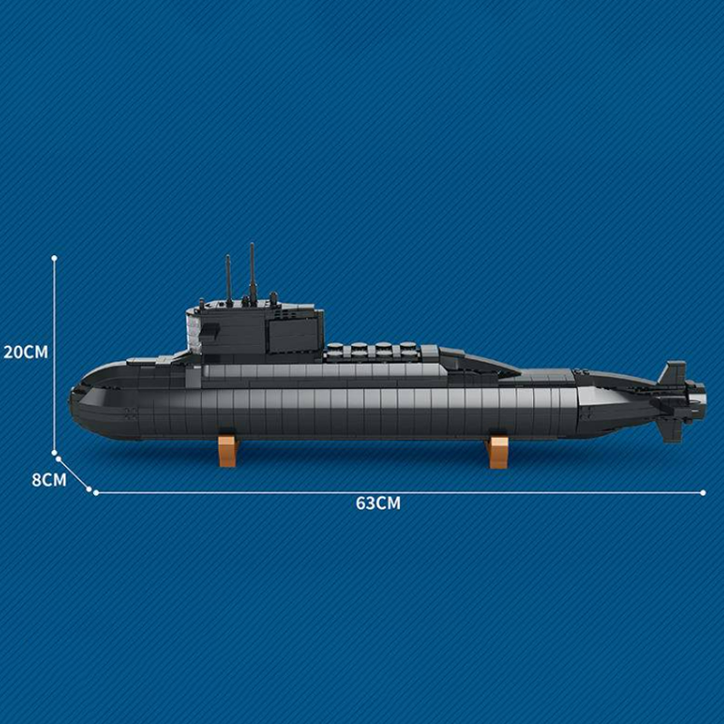 Nuclear Submarine 1497pcs - Building Blocks set - Turbo Moc