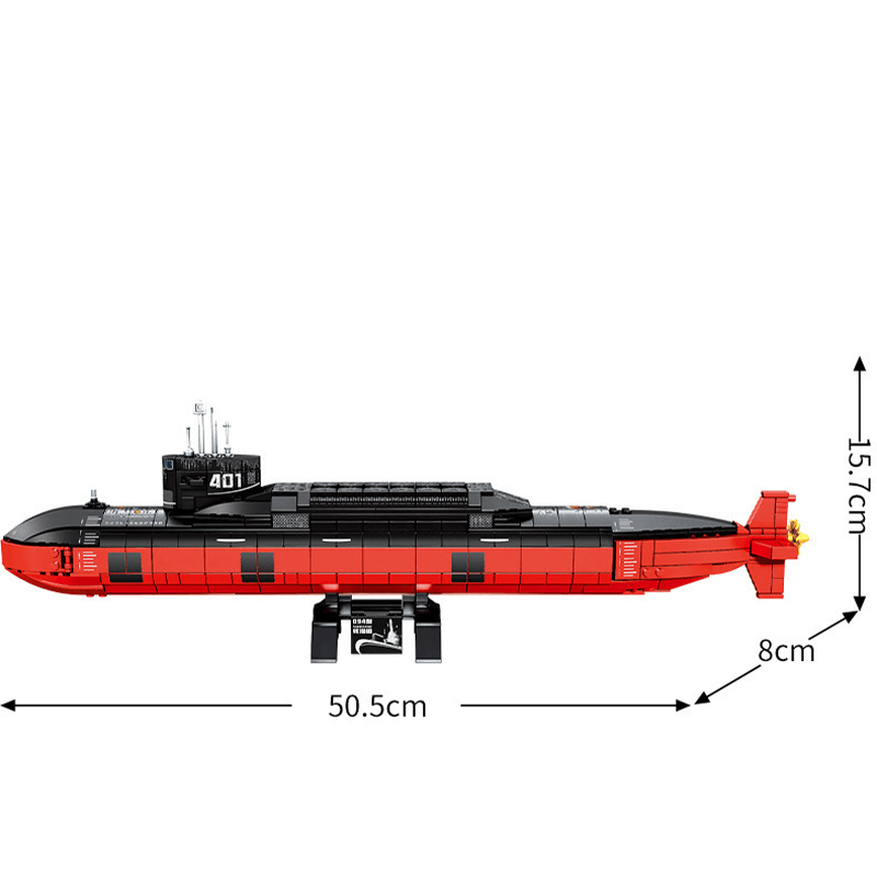 Nuclear Submarine 995pcs - Building Blocks set - Turbo Moc