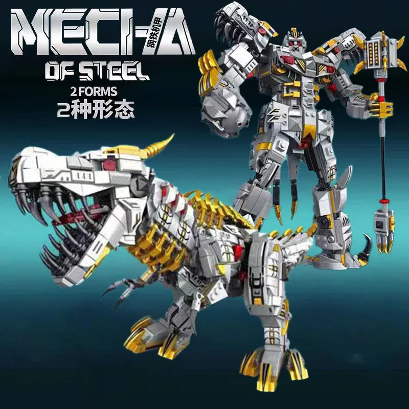 Mecha Iron Grimlock Dinosaur Transformers Bricks Toy - Building Blocks set compatible Lego - Turbo Moc