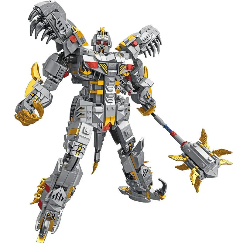 Mecha Iron Grimlock Dinosaur Transformers Bricks Toy - Building Blocks set compatible Lego - Turbo Moc